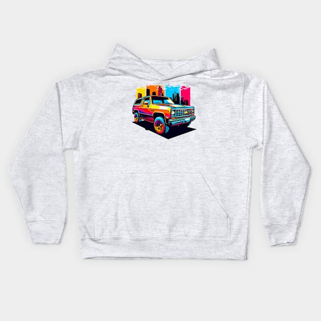 Chevy pickup Kids Hoodie by Vehicles-Art